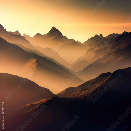 Sunlight Crests the Mountain Range