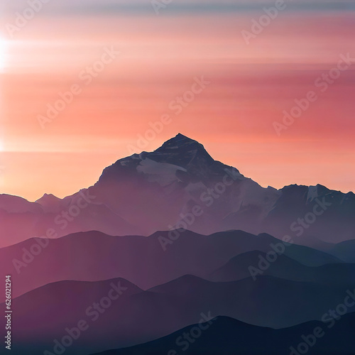 sunset over mountains, Illuminating the Majestic Mountains