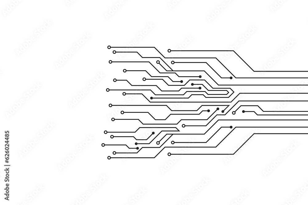 Obraz premium Abstract vector circuit board technology pattern for background. 