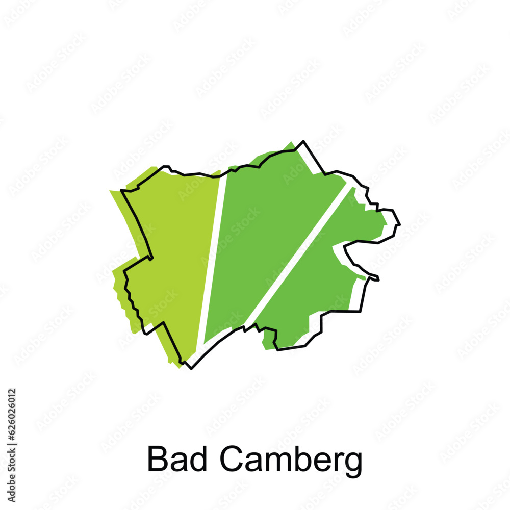 Bad Camberg map.vector map of the German Country Vector illustration design template on white background