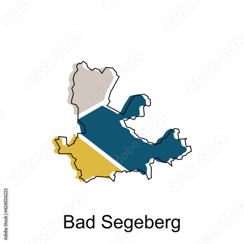 Map of Bad Segeberg. Vector design template on white background photo