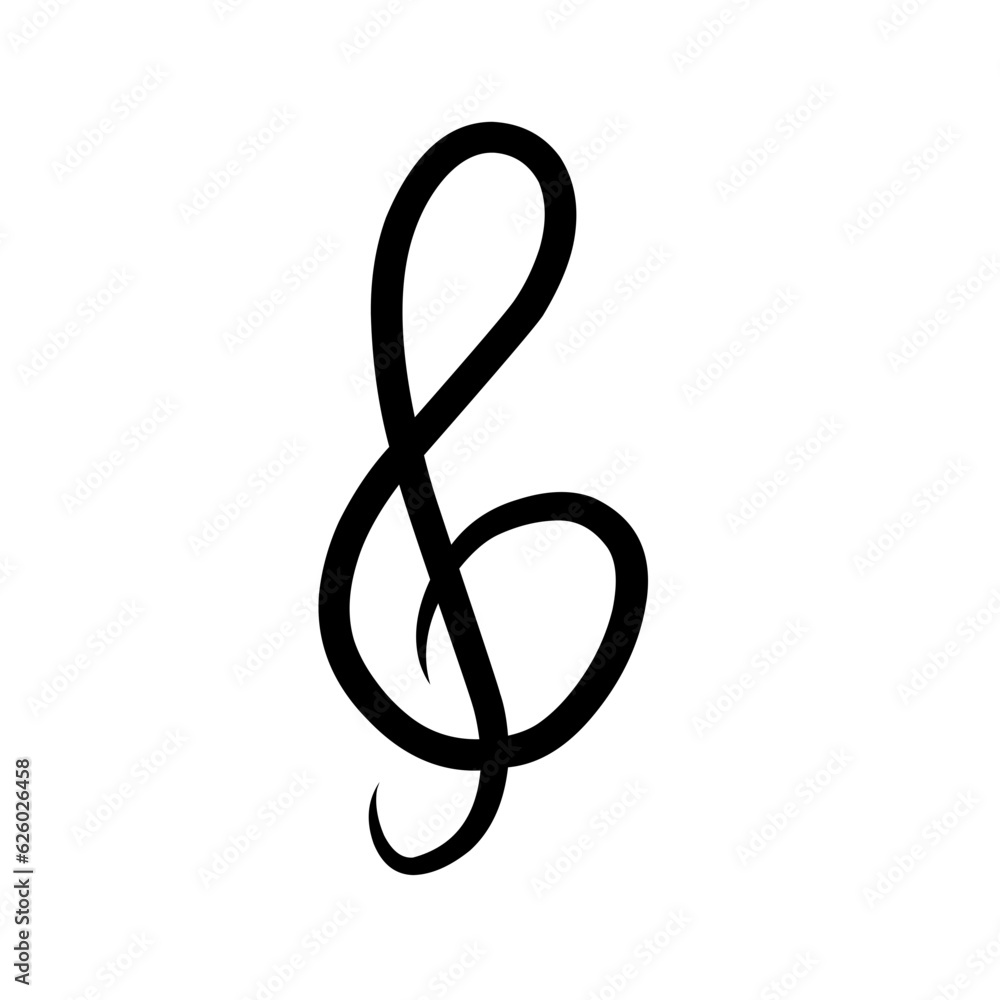 Musical Keys And Abstrack Hand Drawn Heart Musical Keys And Abstrack Hand Drawn Heart
