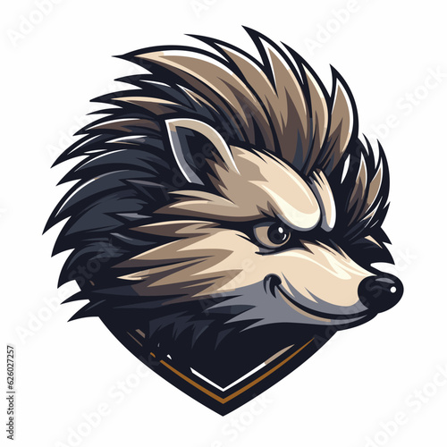 Esport vector logo hedgehog, hedgehog icon, hedgehog head, vector