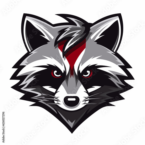Esport vector logo raccoon, raccoon icon, raccoon head, vector