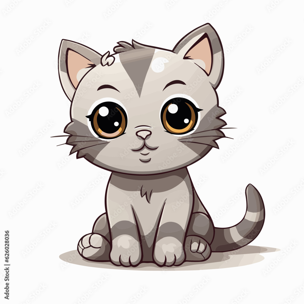 cat cartoon clipart vector white background cat cartoon clipart vector white background