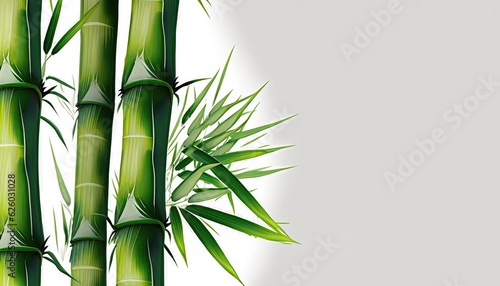bamboo and white background © sinthi