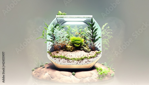 plant in a glass jar