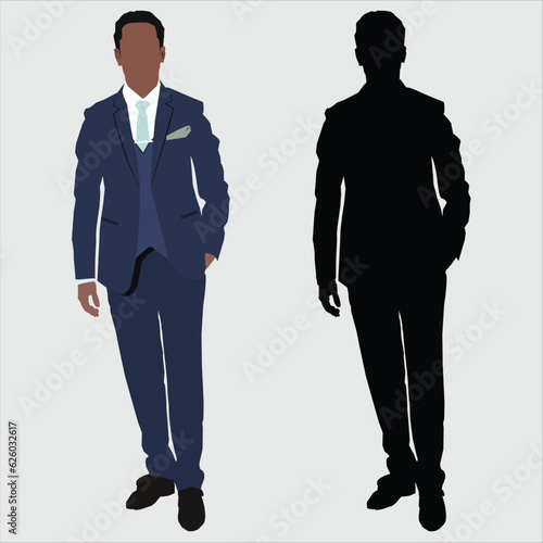 Business person Patriate with silhouette
