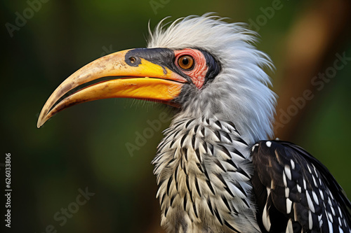 Yellow-billed hornbill close up © Venka