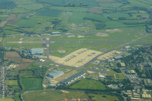Tableau sur toile Military Air Base Aerial View