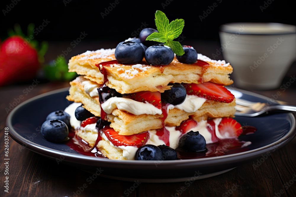 Tasty cake with berries Tasty cake with berries