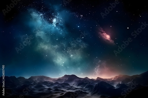 Milky way night sky with stars © Magdalena Wojaczek