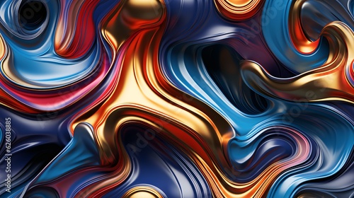 Vivid Chromatic Burst: 3D Abstract Art with Swirling Colors on Seamless Background. A Mesmerizing Explosion of Vibrancy