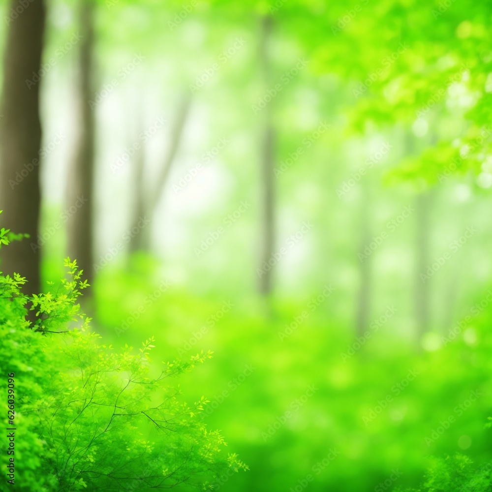 Fototapeta premium blur natural green beautiful forest abstract background
