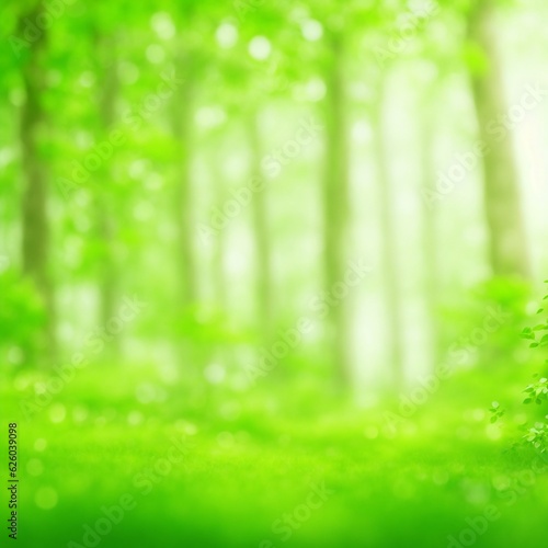 blur natural green beautiful forest abstract background