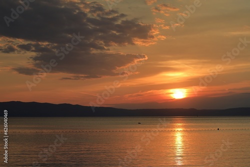 scenic view of the sunset over the adriatic sea