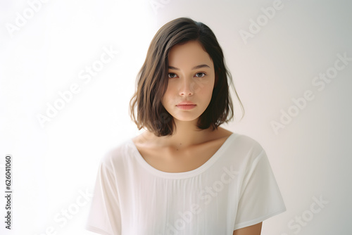 A model in a minimalistic and clean pose