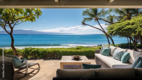 Beachfront villa with a private cabana and direct access to the white sands of Wailea Beach in Maui  Hawaii