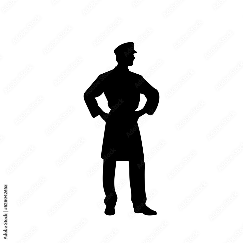 Obraz premium chef silhouette illustration