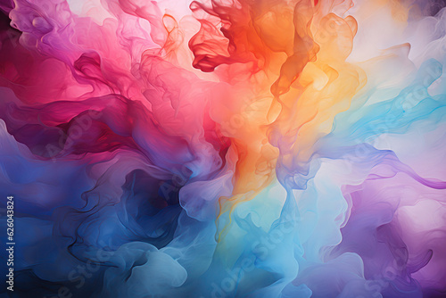 Watercolor abstract colorful background. AI generative.