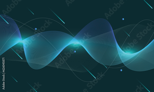 Gradient wave lines background. Vector illustration. New way of your design.
