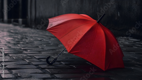 Red umbrella in the rain © Magdalena Wojaczek