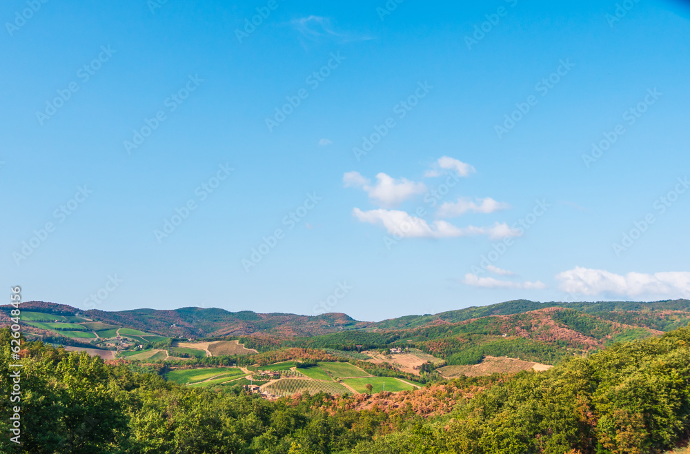Tuscany landscape and clouds
