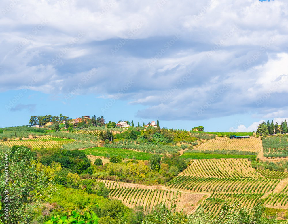 Tuscany landscape and clouds
