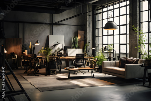 Luxury workspace office industrial loft