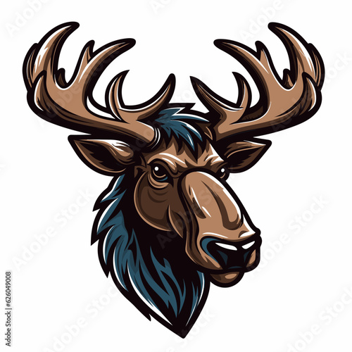 Esport vector logo moose, moose icon, moose head, vector