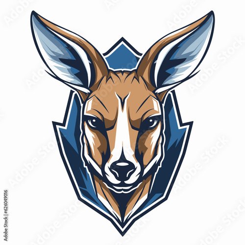 Esport vector logo kangaroo, kangaroo icon, kangaroo head, vector