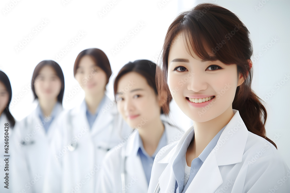 A group of a smiling doctor