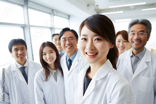 A group of a smiling doctor