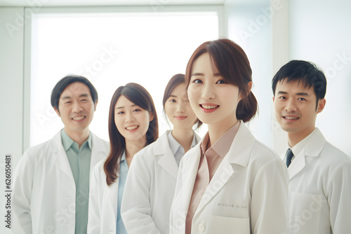 A group of a smiling doctor