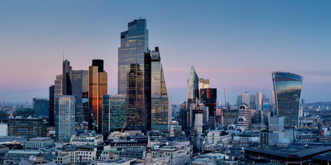 Acrylglasbilder Skyline London City Panorama von St Pauls  © charles