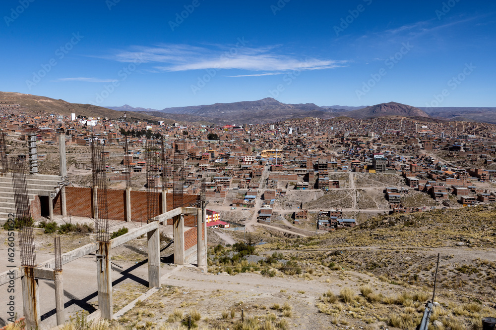 Potosi, a mining town below the mighty Cerro Rico full of silver and zinc mines in the Bolivian Andes in South America