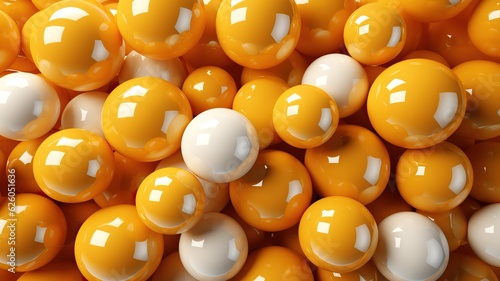Yellow spheres background, ...