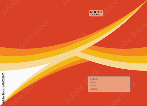 Vector notebook cover or exercise book cover design
