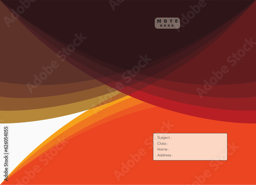 Vector notebook cover or exercise book cover design
