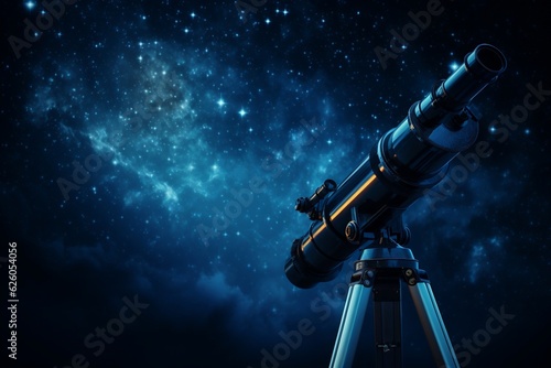 Starry Night Sky through a Telescope. AI