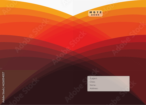 Vector notebook cover or exercise book cover design
