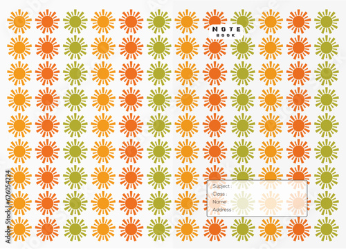 Vector notebook cover or exercise book cover design
