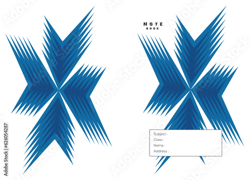Vector notebook cover or exercise book cover design
