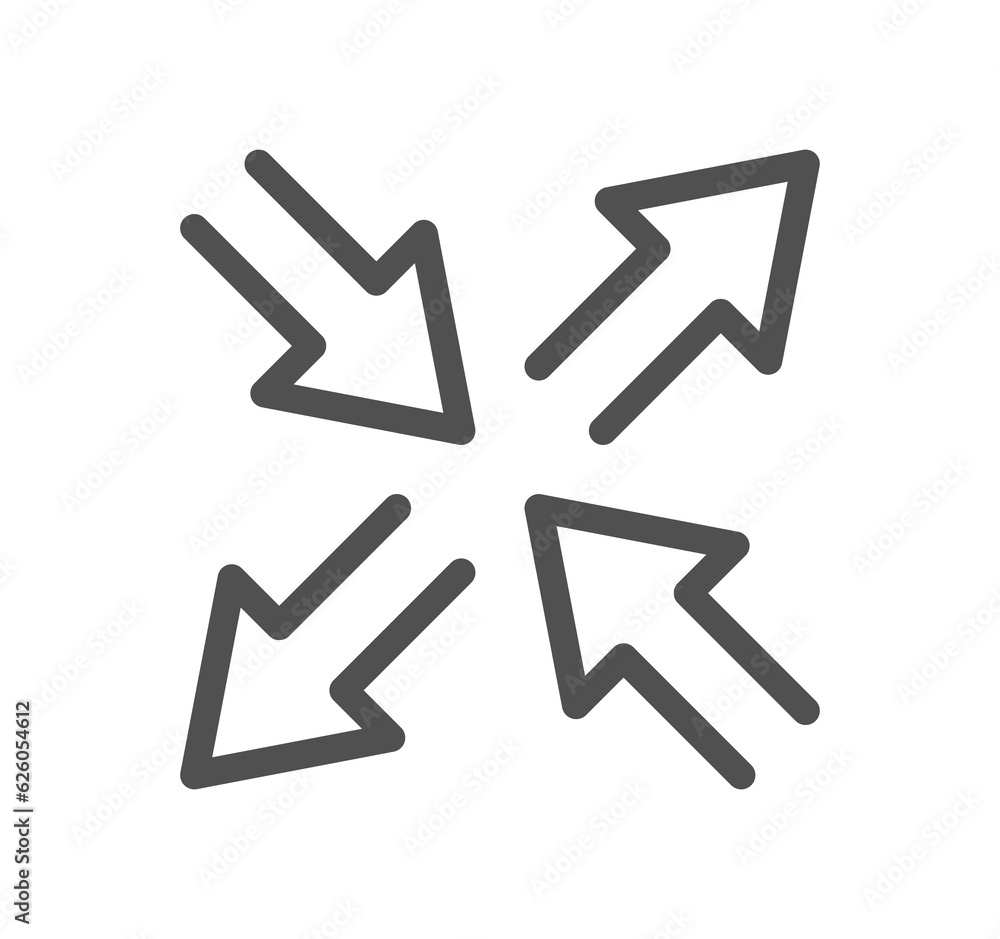 Interface arrows related icon outline and linear symbol. Interface arrows related icon outline and linear symbol.
