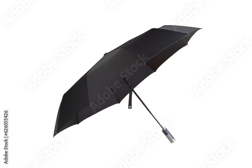 Mockup of a black large folding umbrella without logo