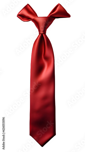 Fotografie, Obraz red necktie isolated on transparent background ,red tie isolated png ,generative