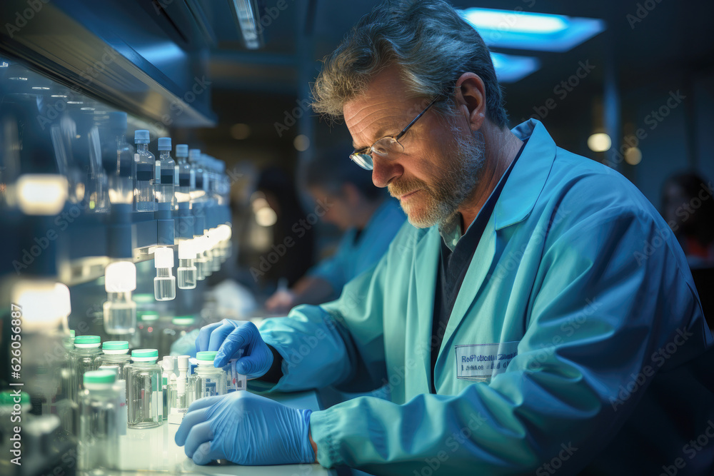 Technician working in the laboratory, generative ai Technician working in the laboratory, generative ai