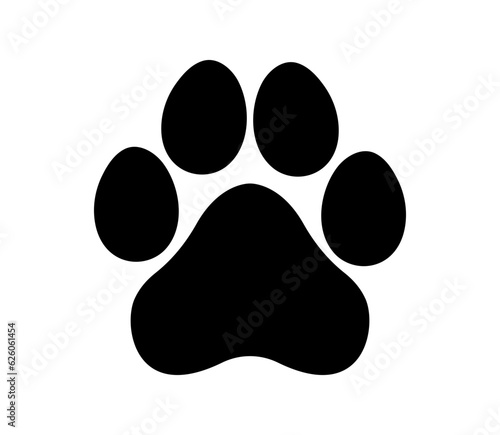 Paw icon. Dog, cat paw icon. Zoo, vet logo element. Paw print vector symbol.