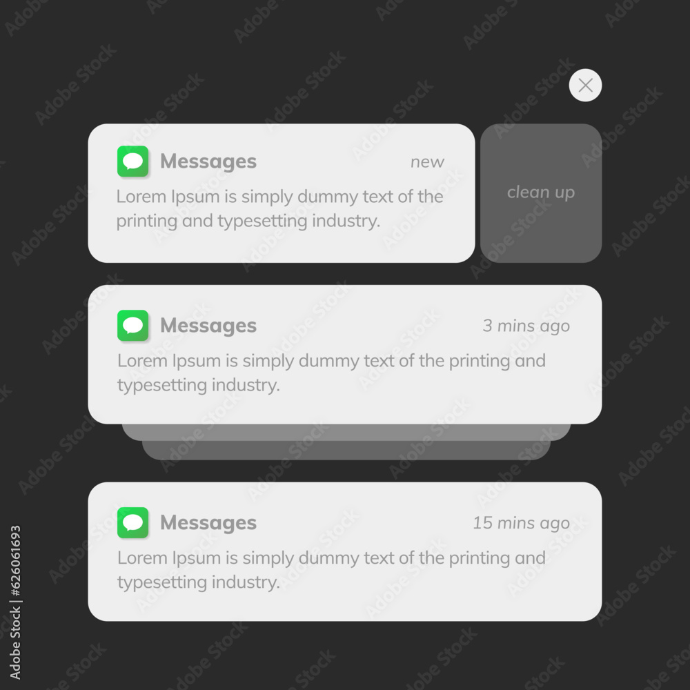 Mobile phone with push notifications or sms messages smartphone, mobile phone with updated check marks, bubbles, on dark background. Mobile phone with push notifications or sms messages smartphone, mobile phone with updated check marks, bubbles, on dark background.