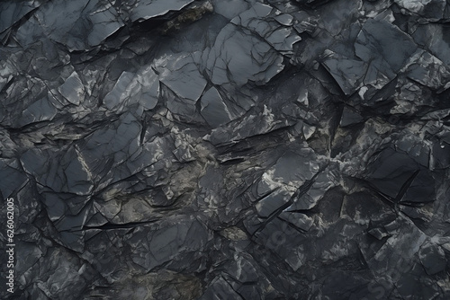 Dark gray stone granite background for design. Rough cracked mountain surface. Close-up. Crumbled,rock texture, 4k resolution